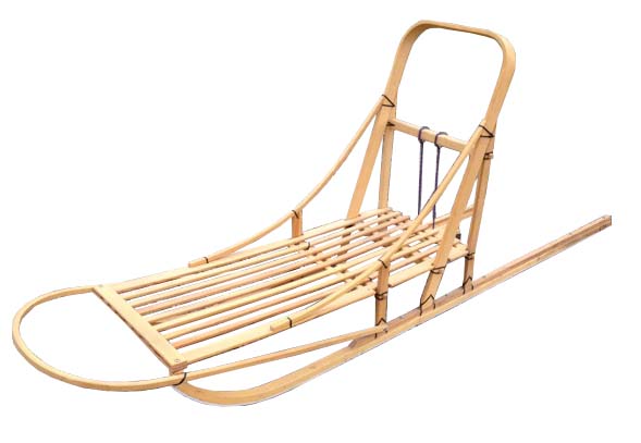 Luge En Bois Pour Enfant Avec Dossier - 90 Cm De Long - Capacité 30 Kg - Pour Petits Glisseurs